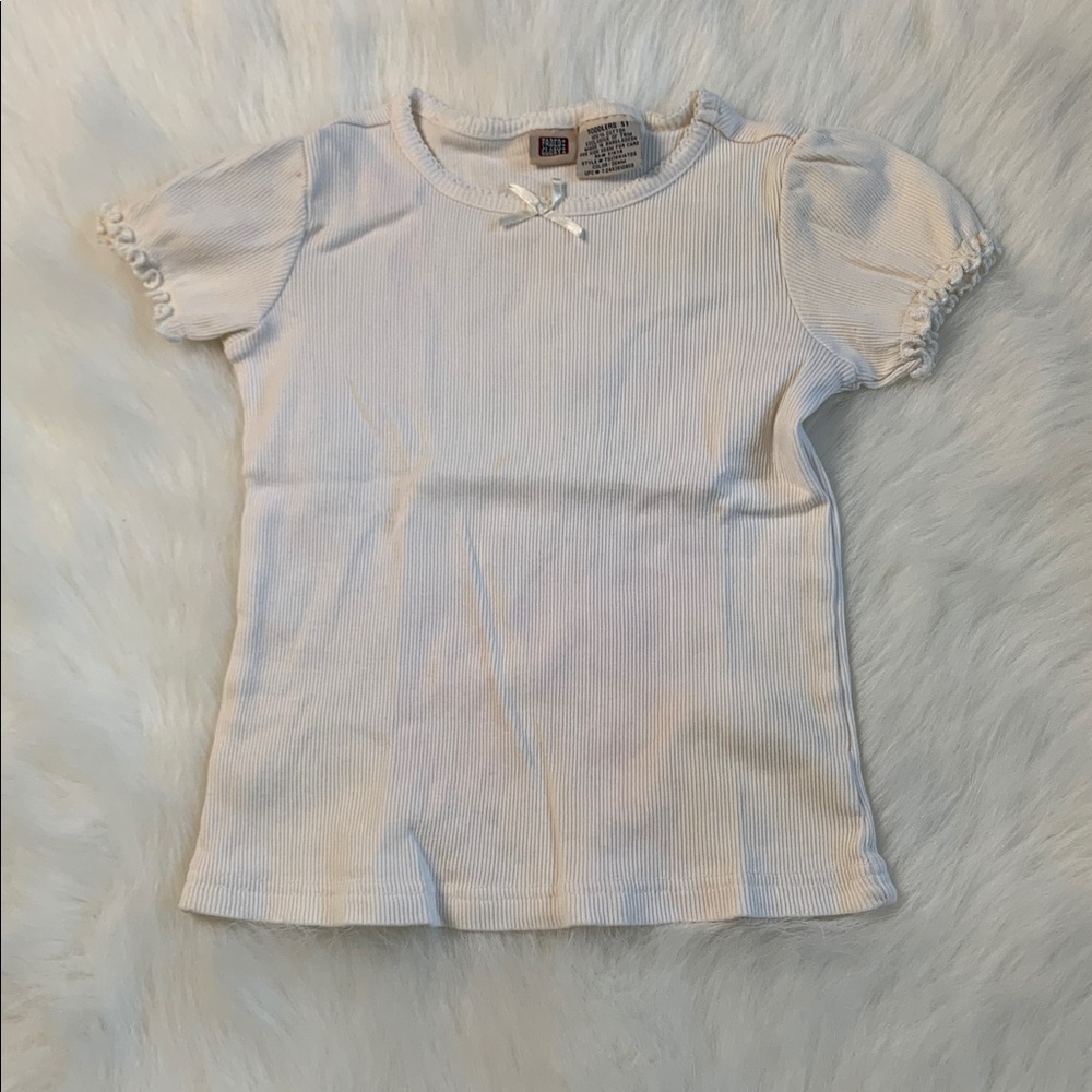 Faded Glory Kids Tee in Cream Cotton